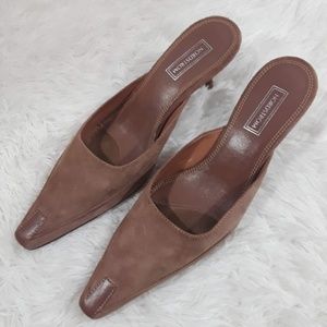Nordstrom Blush Pointed Toe Kitten Heels Size 8
